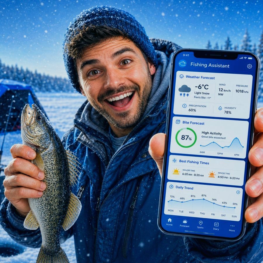 Fishing reports and local notes inside mobile app